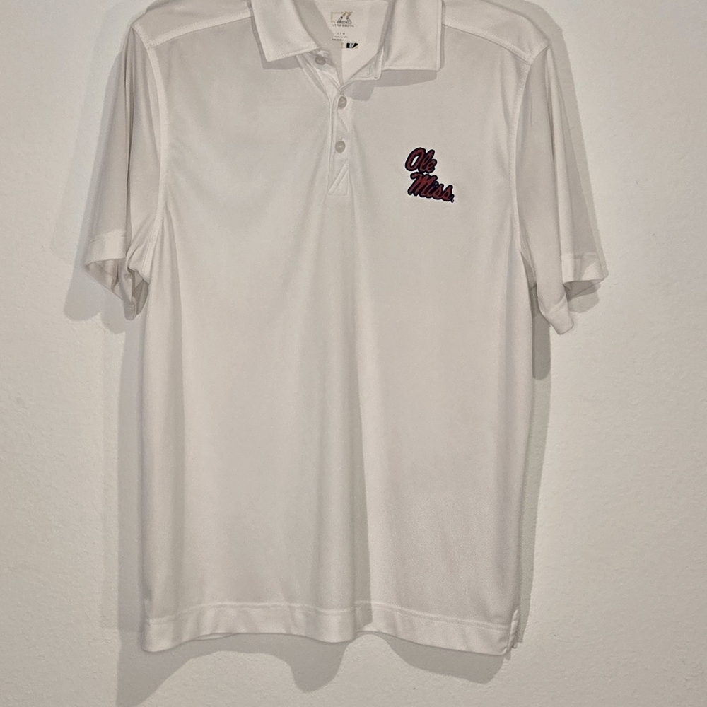 Ole Miss White Polo Shirt Size Large - Picture 2 of 9